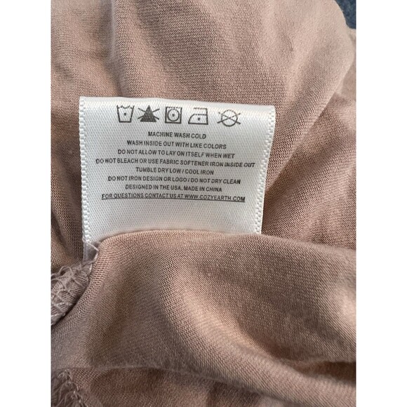 Cozy Earth Women's Bamboo Stretch Knit Long Sleeve Pajama Set, Blush Pink Sz XXL - Picture 11 of 13